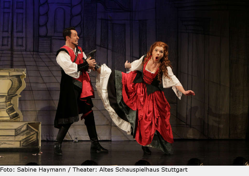 Adrian Becker als Petruchio / Fred und Antje Rietz als Katharina / Lilli. kissmekate 02